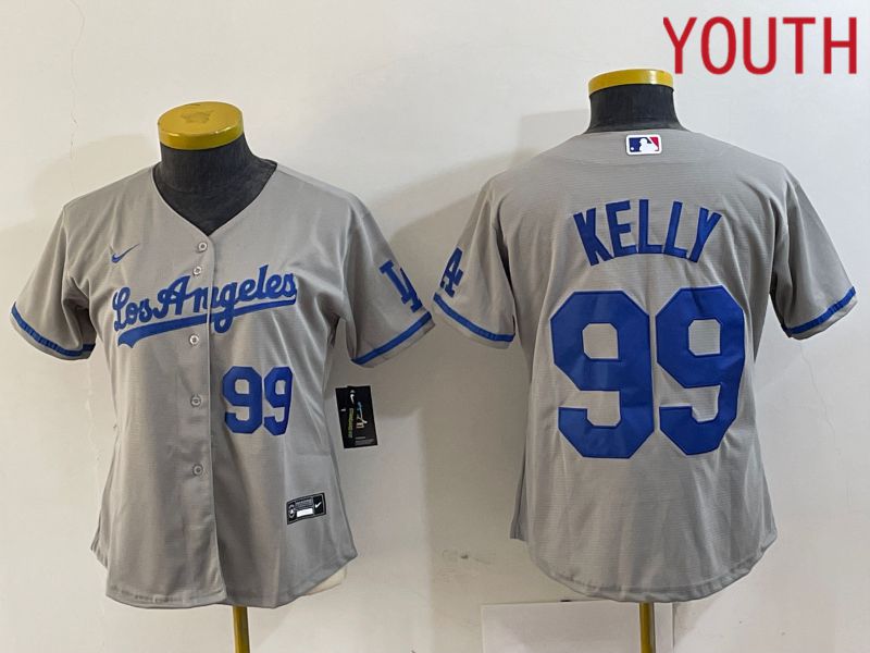 Youth Los Angeles Dodgers 99 Kelly Grey 2024 Nike Game MLB Jersey style 8